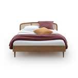 Cama em palhinha com estrado e colchão incluído 160 x 200 cm