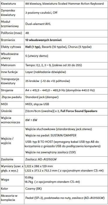 Pianino cyfrowe CASIO CDP-130 BK