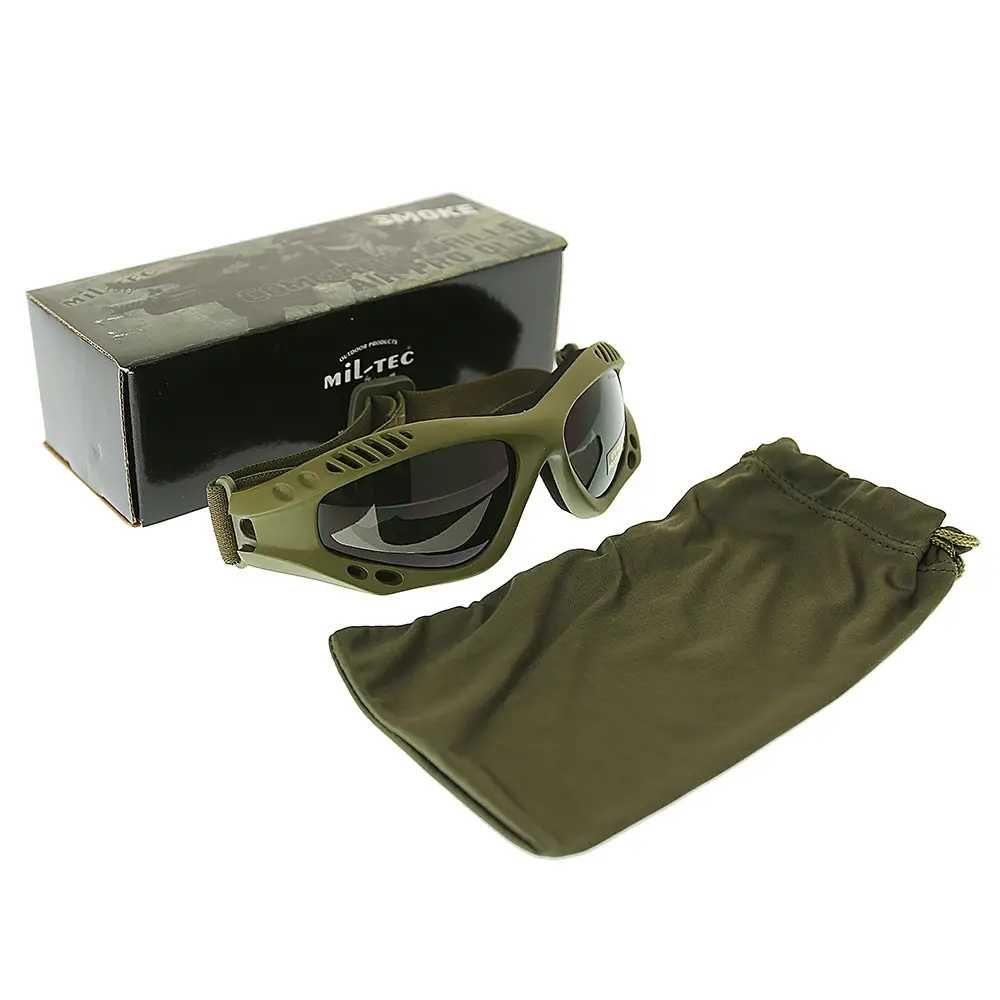 Окуляри тактичні Mil-Tec COMMANDO Brille AIR PRO Smoke SCHWARZ/OLIVE