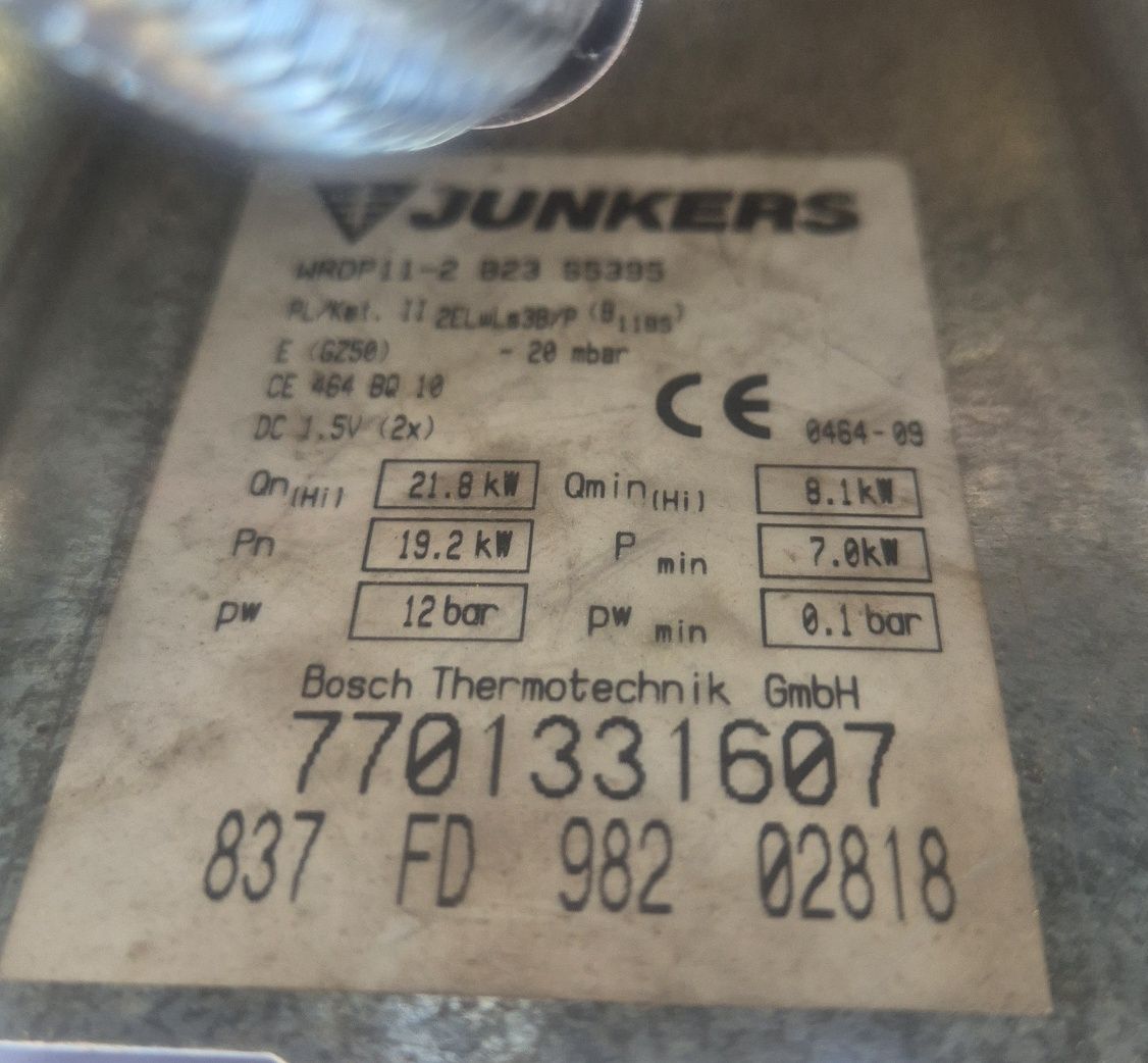 Piecyk gazowy Junkers WRDP 11-2 B 23