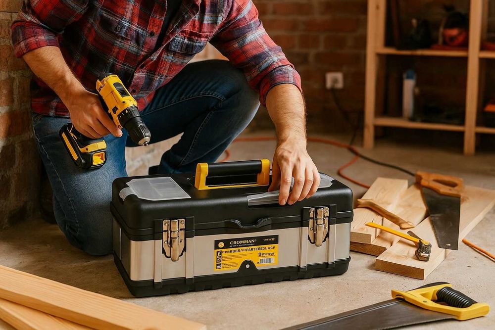 Skrzynka Narzędziowa Skrzynka akcesoria Stalowa 3 Warstwowa Z Zamkami