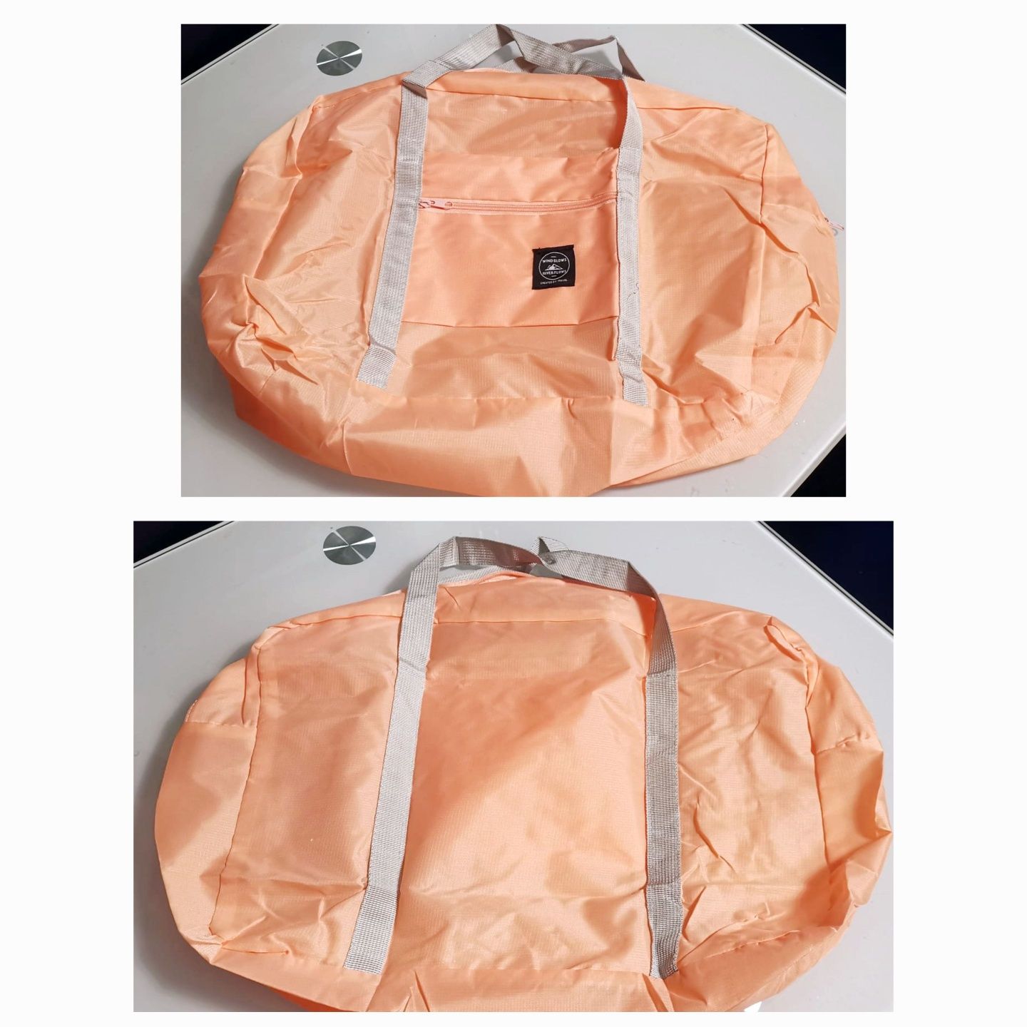 Nowa wygodna, podróżna, wodoodporna różowa torba, 45 cm x 30 cm