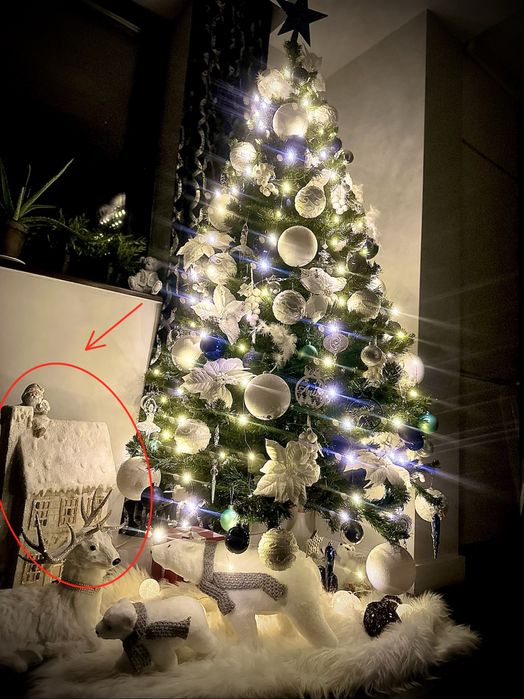 Świąteczny domek EWAX z pozytywką - Duży i Wysoki - OKAZJA !!