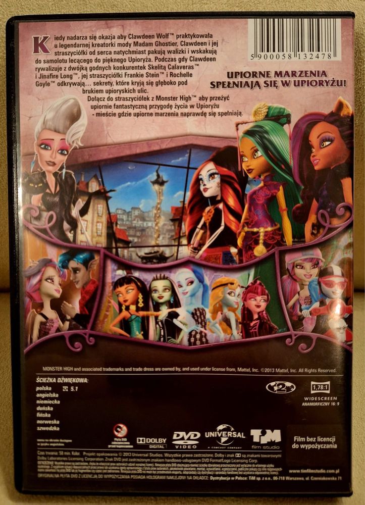 Dvd Monster High Upioryż miasto strachu