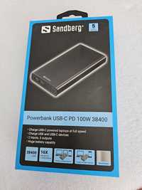 PowerBank Sandberg USB-C PD 100W 38400mAh.