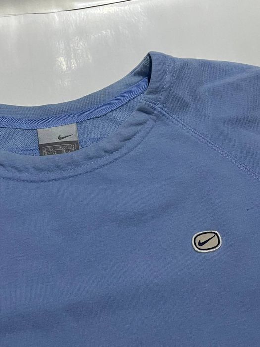 вінтажний голубий світшот nike на сірих бірках(sk8,vintage, y2k)