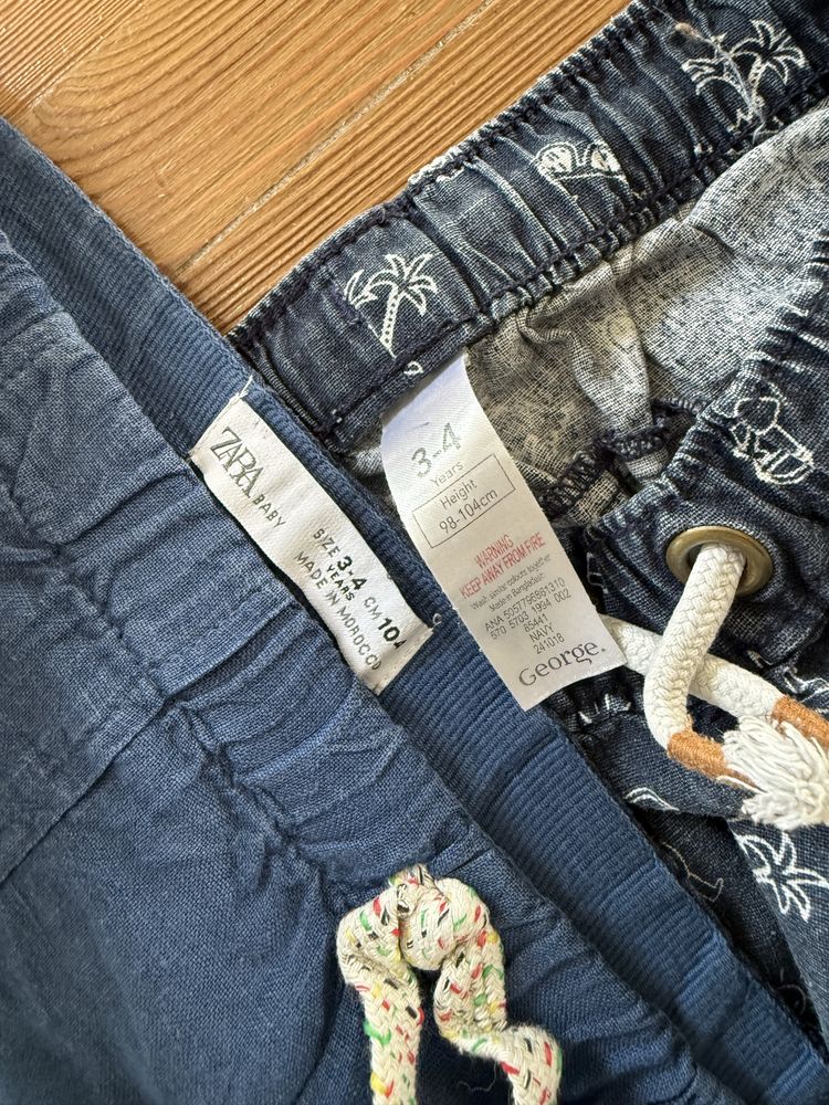 Spodenki lniane lato 98/104 cm Zara