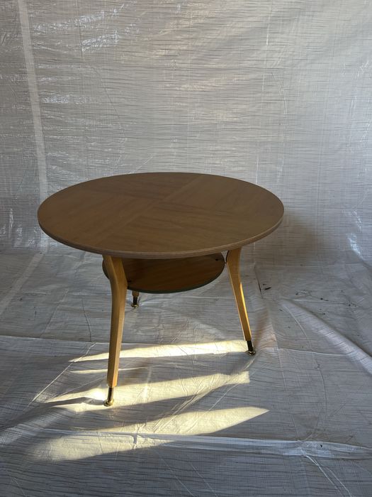 Fornirowany stolik kawowy z półką, Niemcy, lata 60