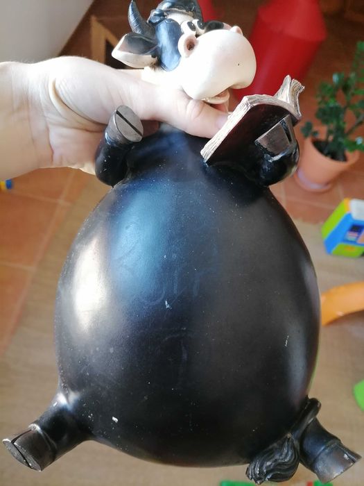 Vaca decoração com ardósia