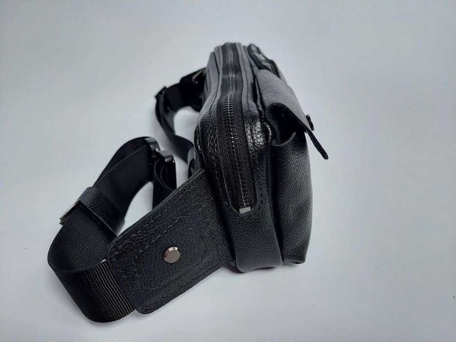 Сумка бананка из натуральной кожи