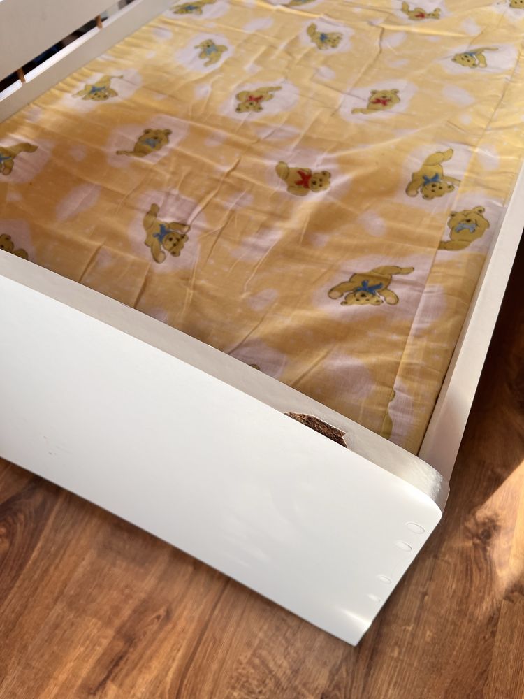 Łóżeczko dla dziecka 160x80 z szufladą Pieski