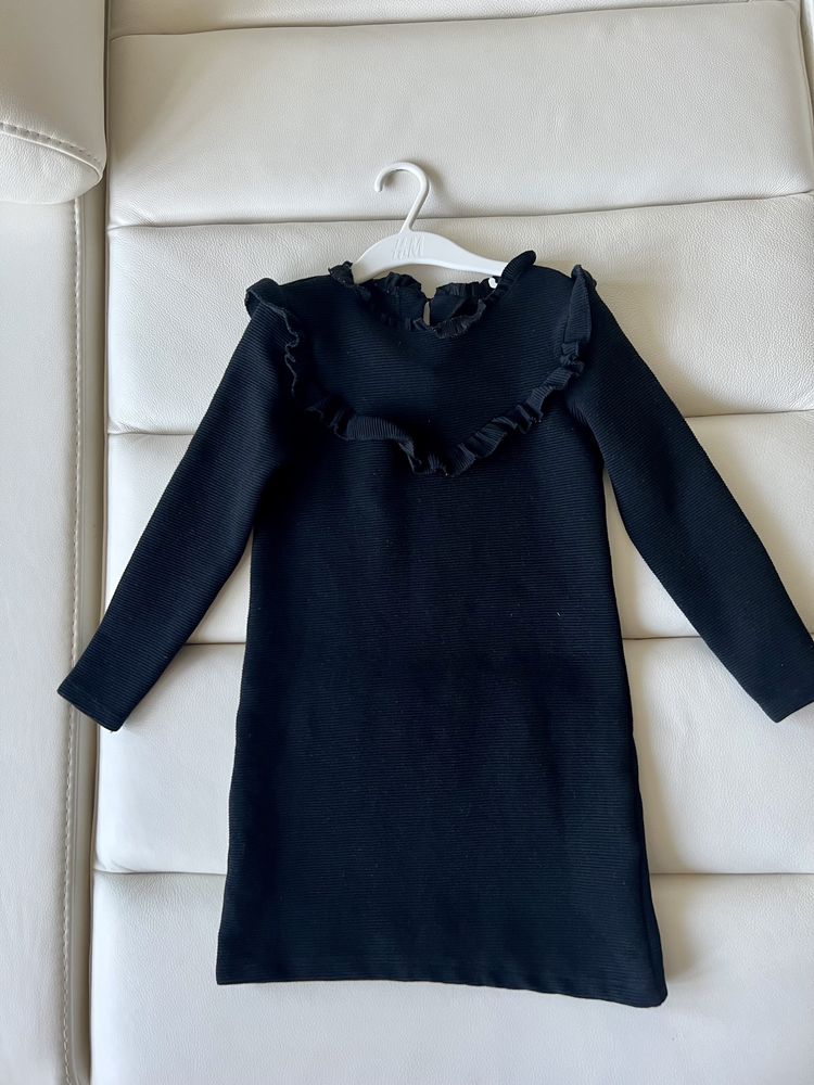 Платье теплое черное, 116