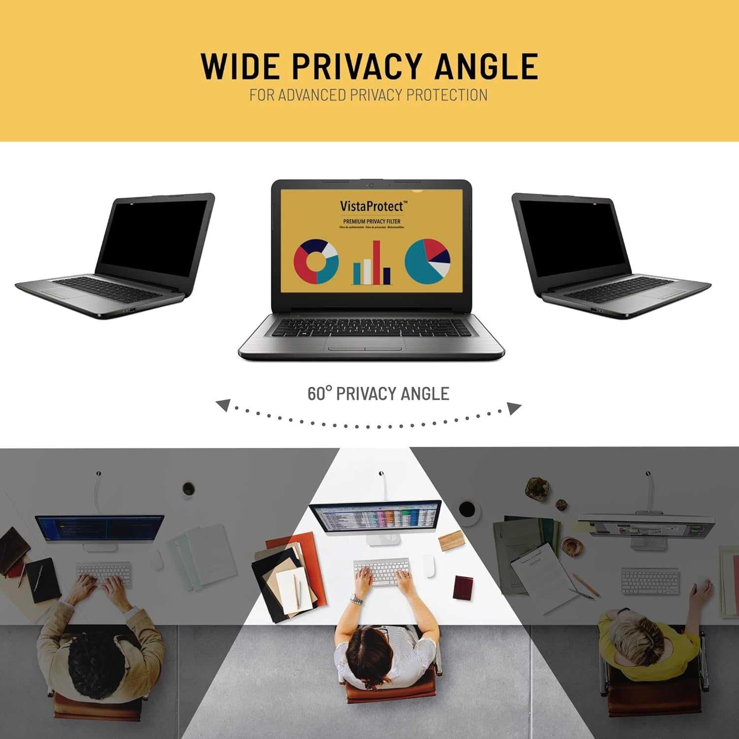 Filtr prywatności i osłona przed niebieskim światłem do laptopów 14"