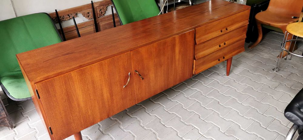 Szafka, komoda tekowa, Niemcy 50' Vintage