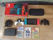 Konsola Nintendo Switch, 3 Gry, Pad, Etui