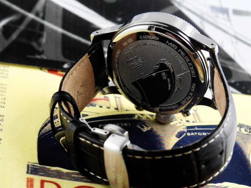 Zegarek męski m/s Piłsudski - chronograf mechaniczny. G. Gerlach NOWY
