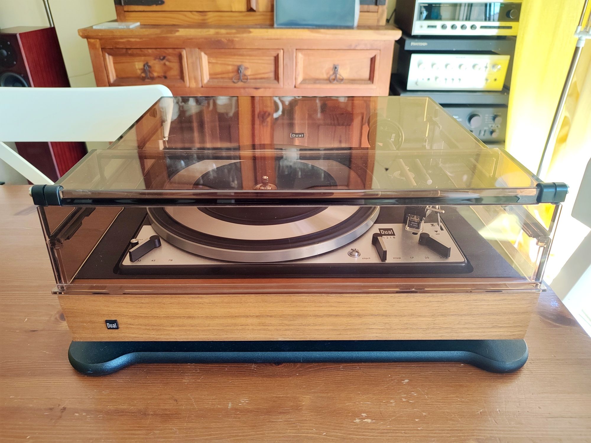 Dual 1218 + Shure M-91 Gira Discos Hi-Fi Vintage Impecável!