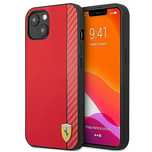 Etui Ferrari On Track Carbon Stripe na iPhone 13 mini - czerwone