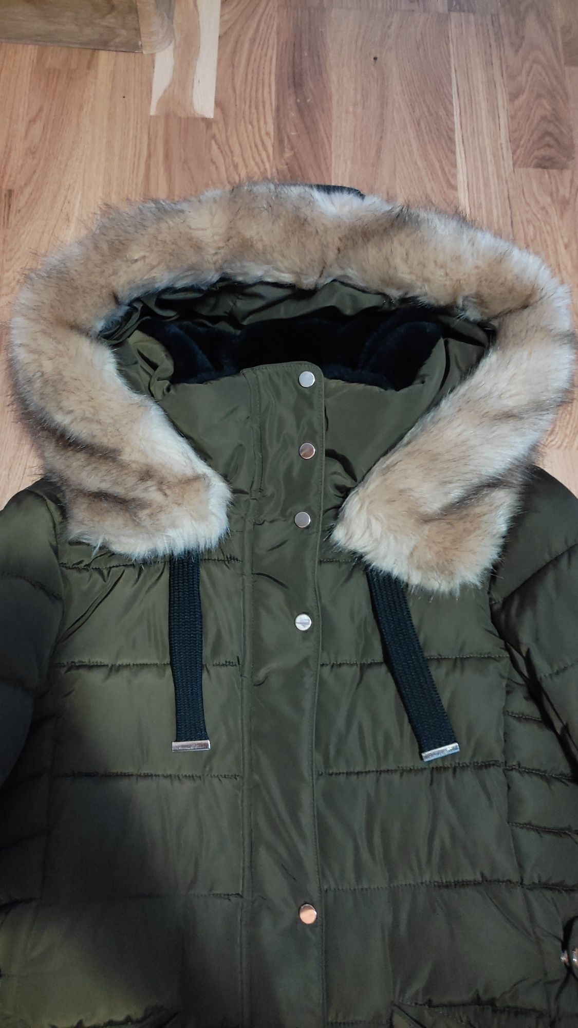 Jak nowy ciepły zimowy płaszcz kurtka Zara r. Xs 34
