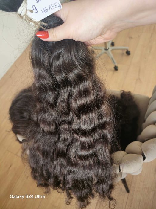 Przepiękne włosy naturalne kręcone fala dziewicze