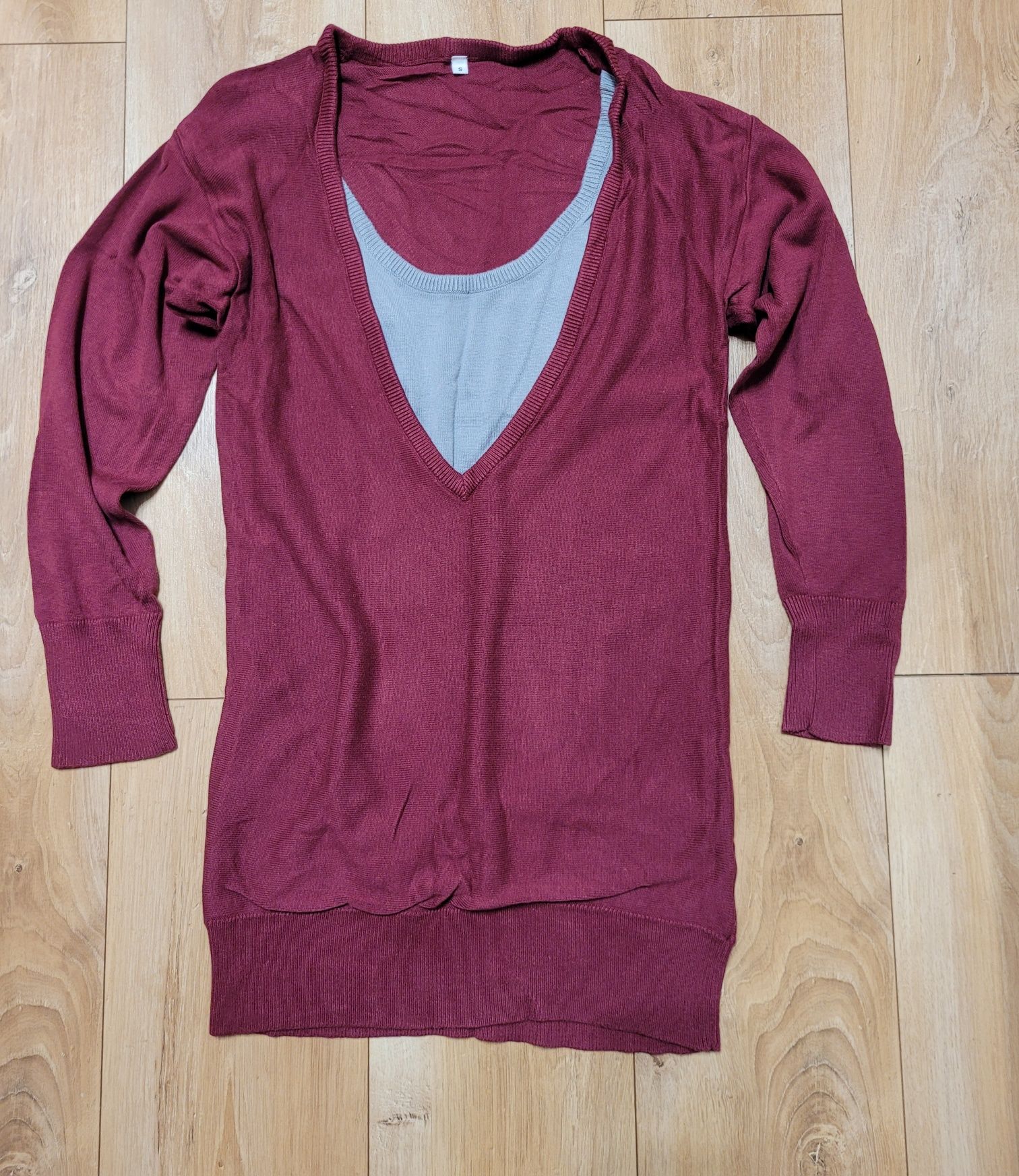 Sweter damski dłuższy cieplutki  roz z metki S/36/8 oversize