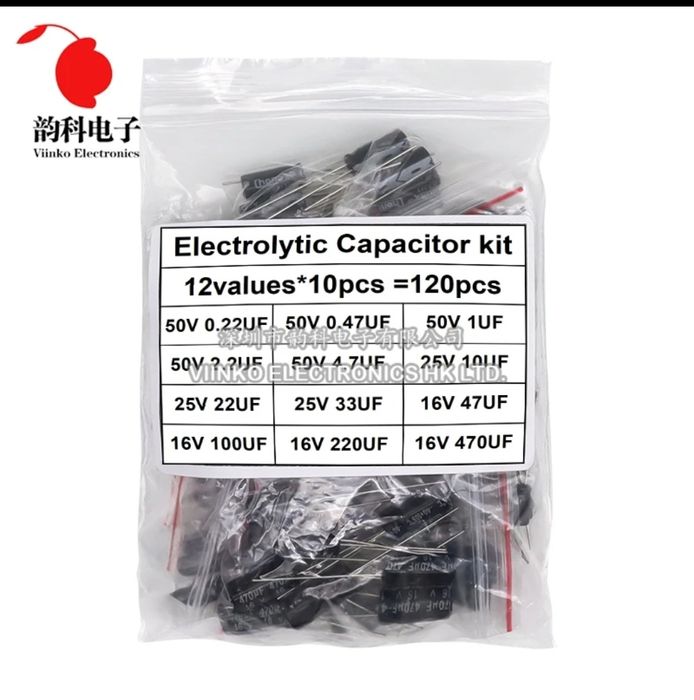 Электролитический и керамические конденсаторы по штучно и набором