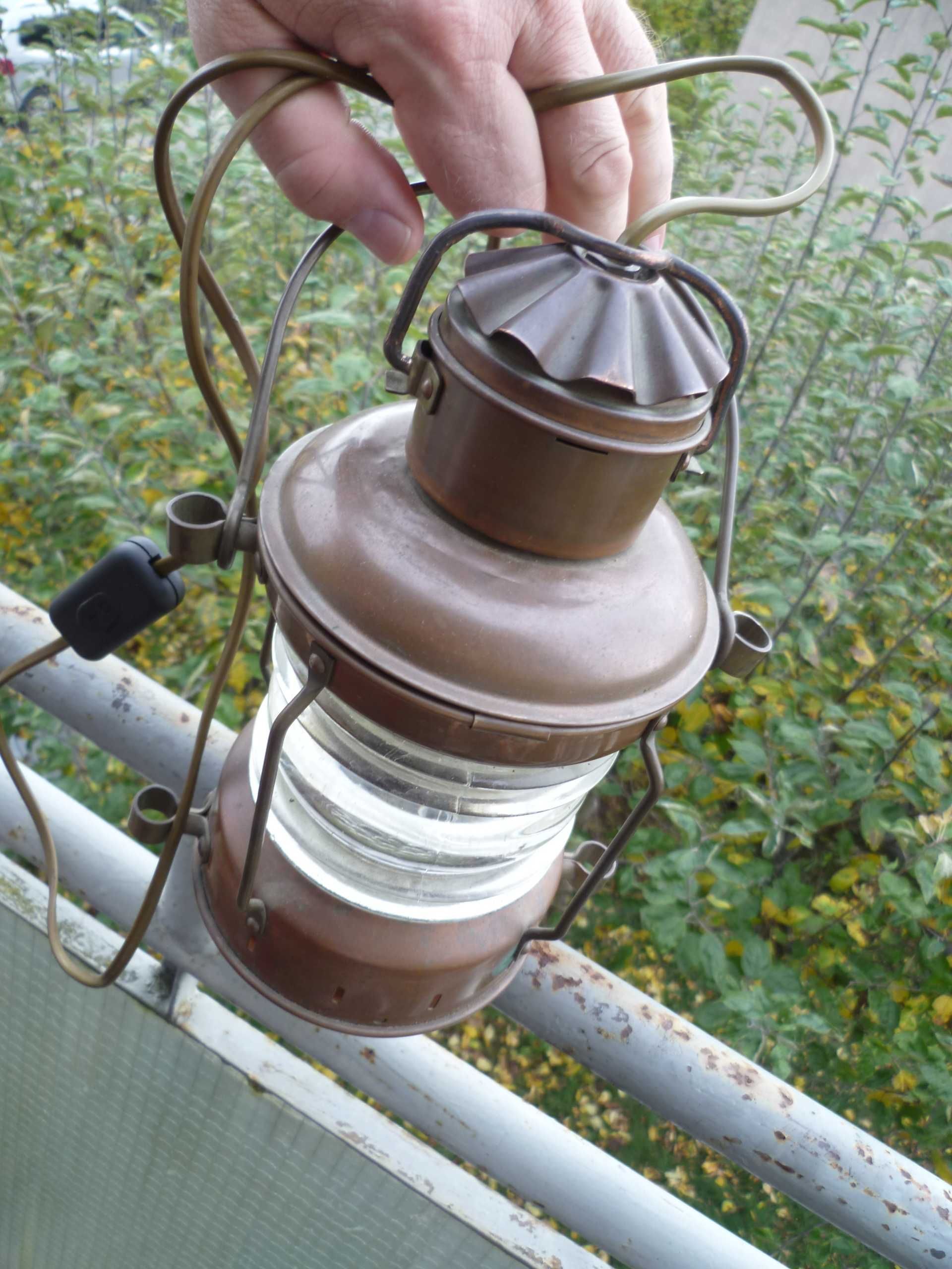 Lampka jak okrętowa mosiądz 230V