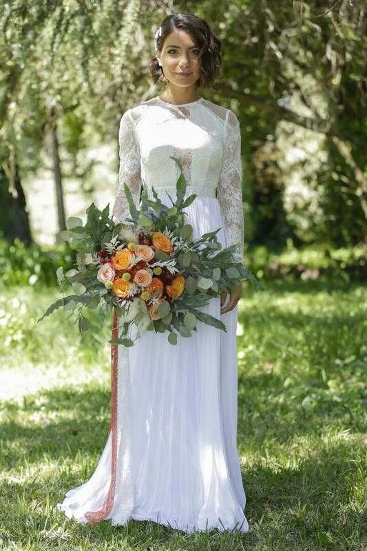Свадебное платье плиссе asos 44 размер