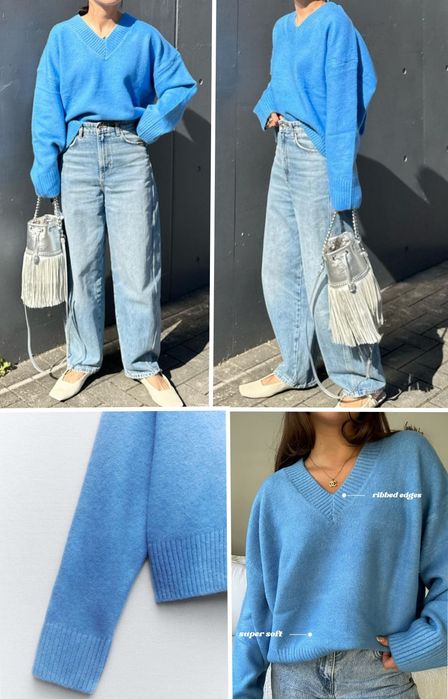 Светр жіночий Zara блакитного кольору