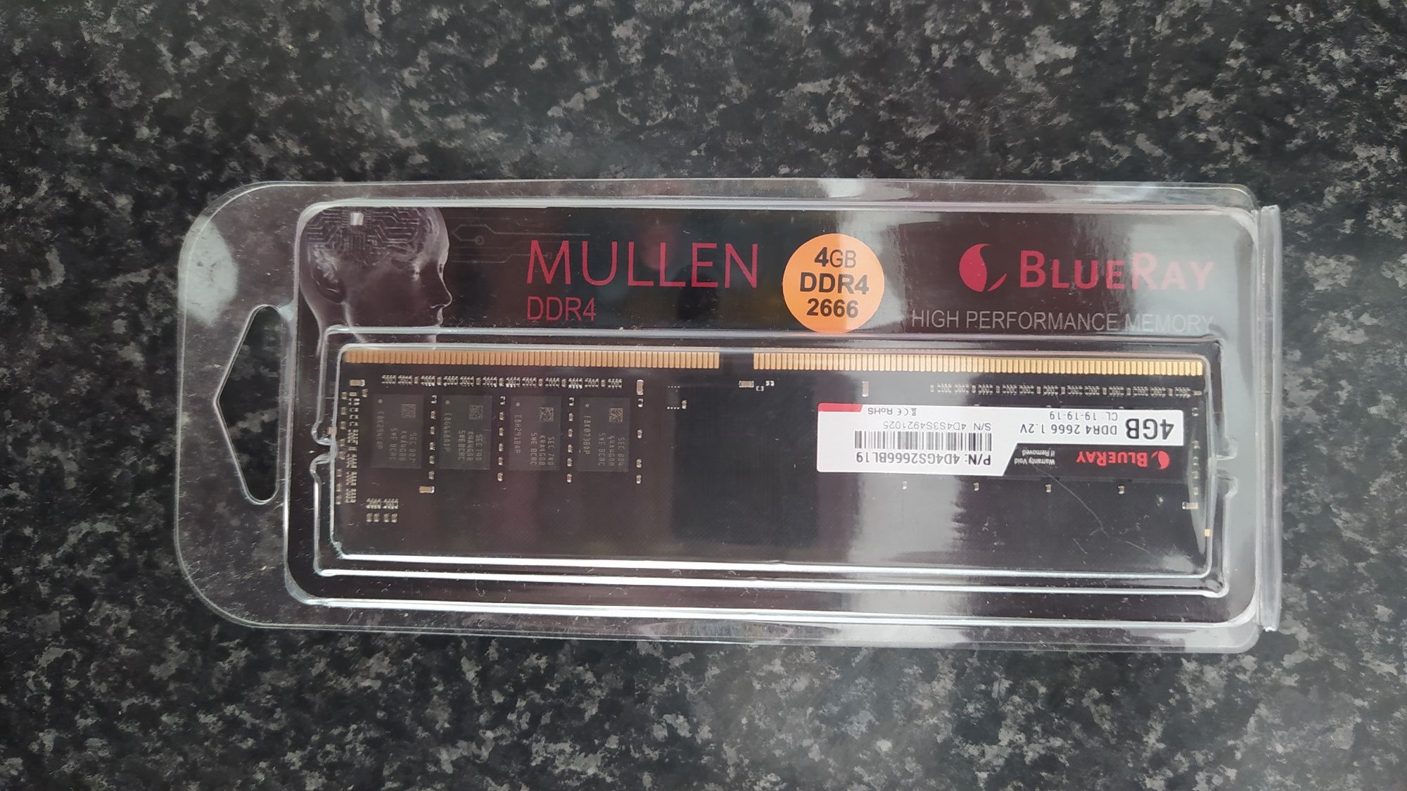 Memória 4gb DDR4 Mullen