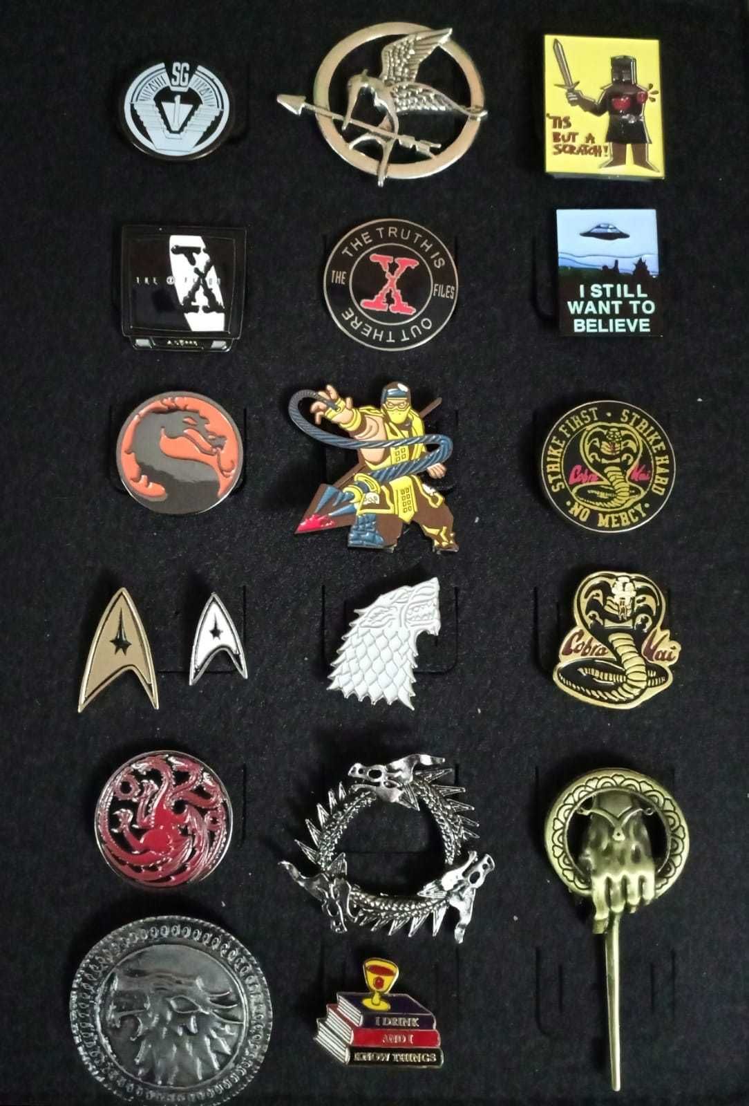 Pins diversos - Marvel, DC, Anime, Sci-Fi, GoT