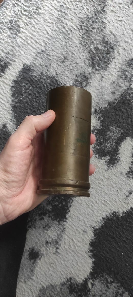Stara łuska z mosiądzu 65 mm Moździerz amunicja armata