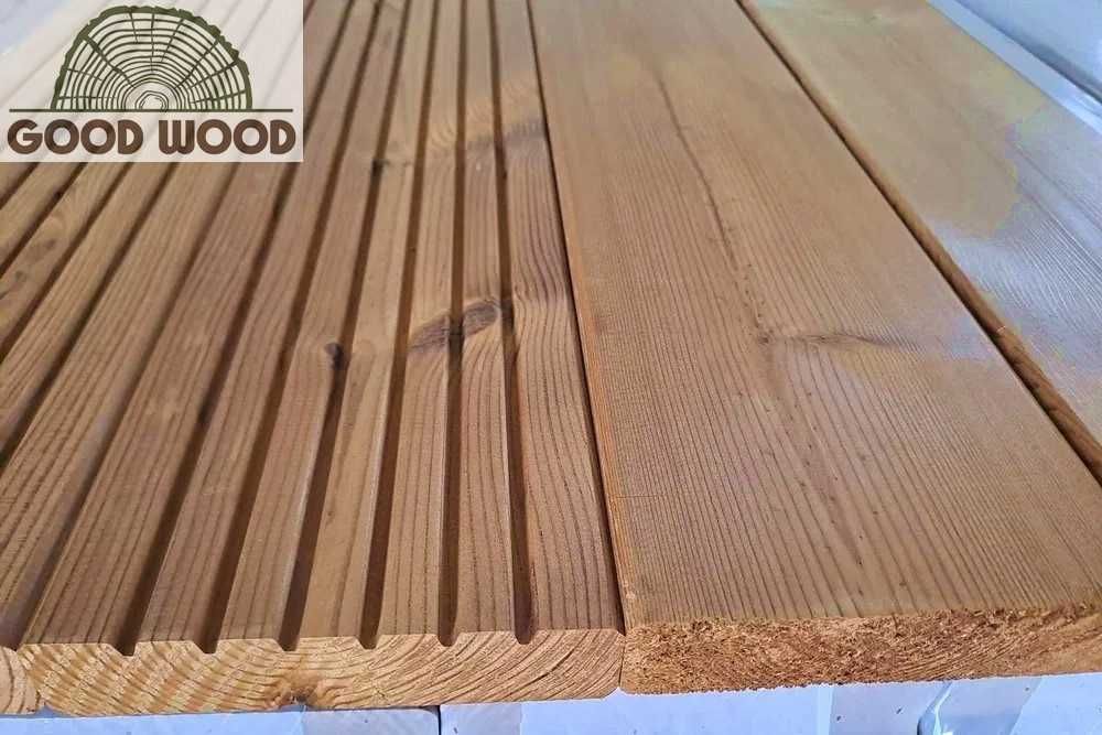 Deski tarasowe 26x116 mm termo sosna deska thermo Gładka Ryflowana