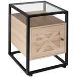 Stolik nocny Kidderminster industrialny jasny OUTLET