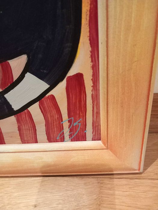 Obraz księżycowe koty recznie malowany