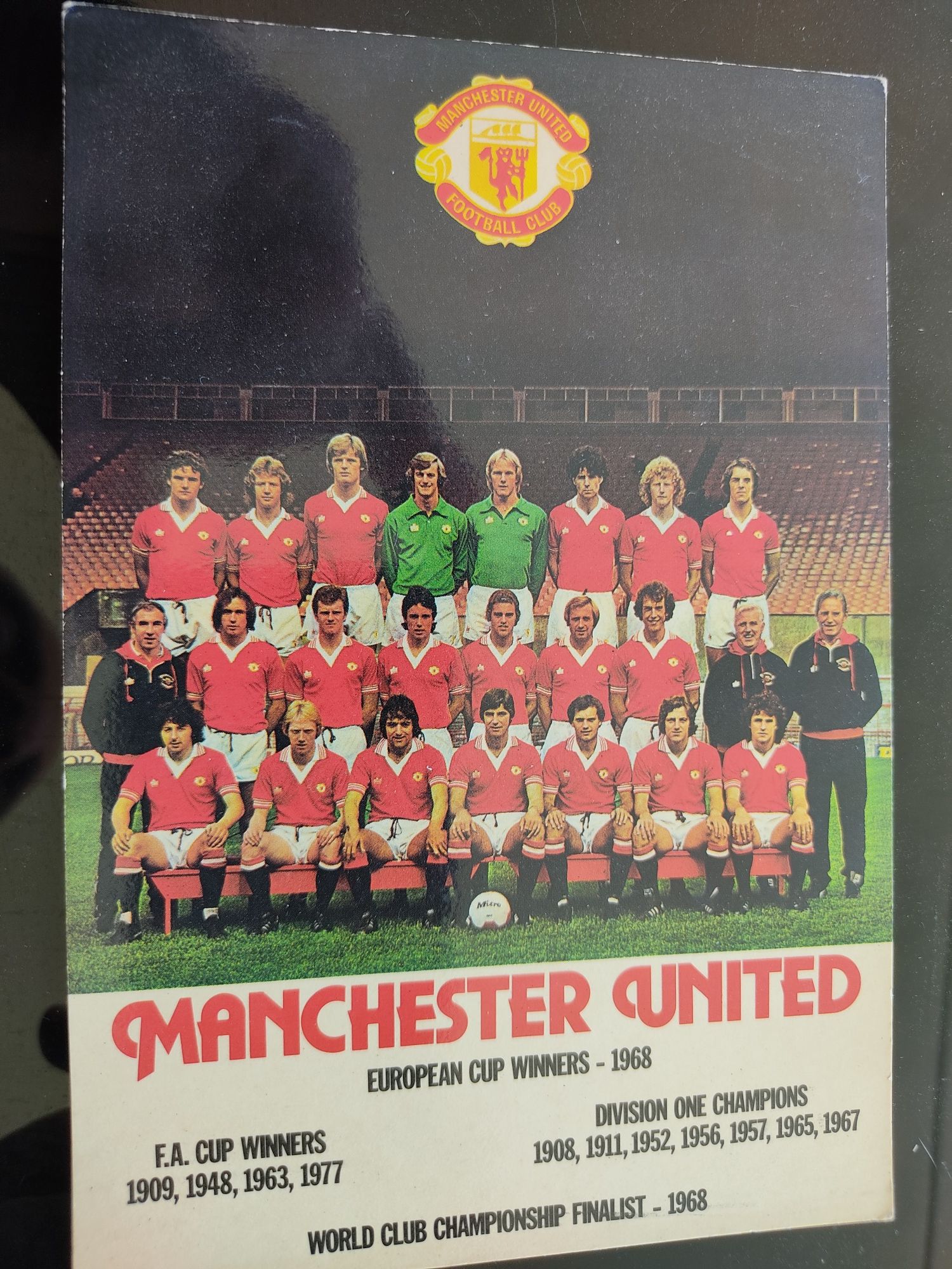 Postal do Manchester United 1968