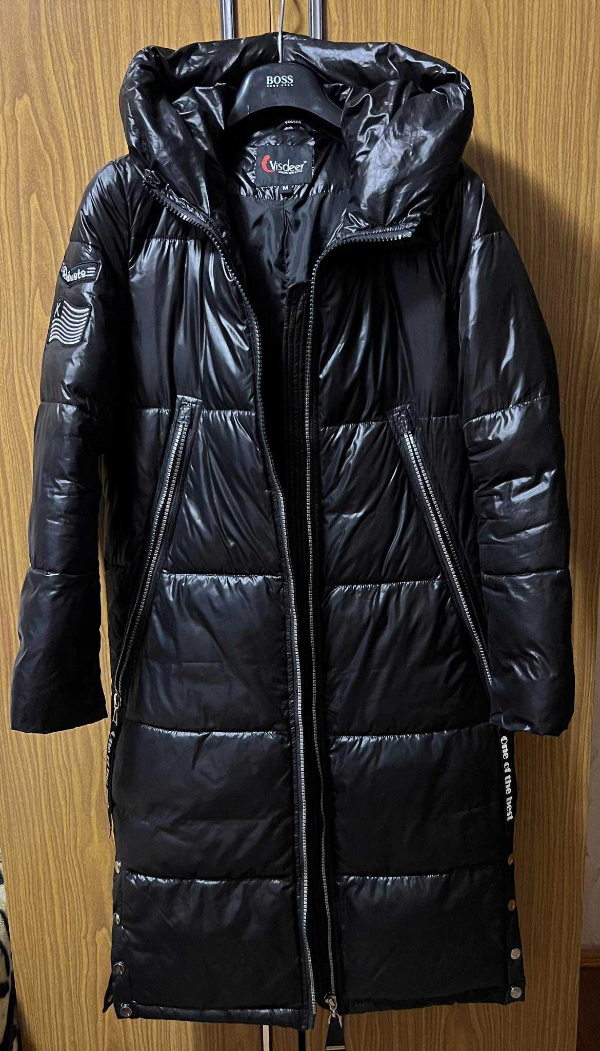 куртка женская длинная зимняя эко пух