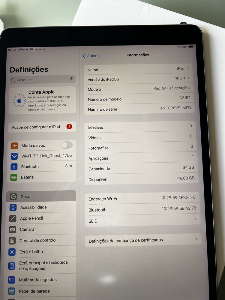 Apple iPad Air 3  10.5 64GB 2019