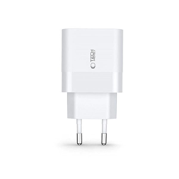 Ładowarka Tech-Protect C30W sieciowa USB-C PD 30W / USB-A QC 3.0 - bia