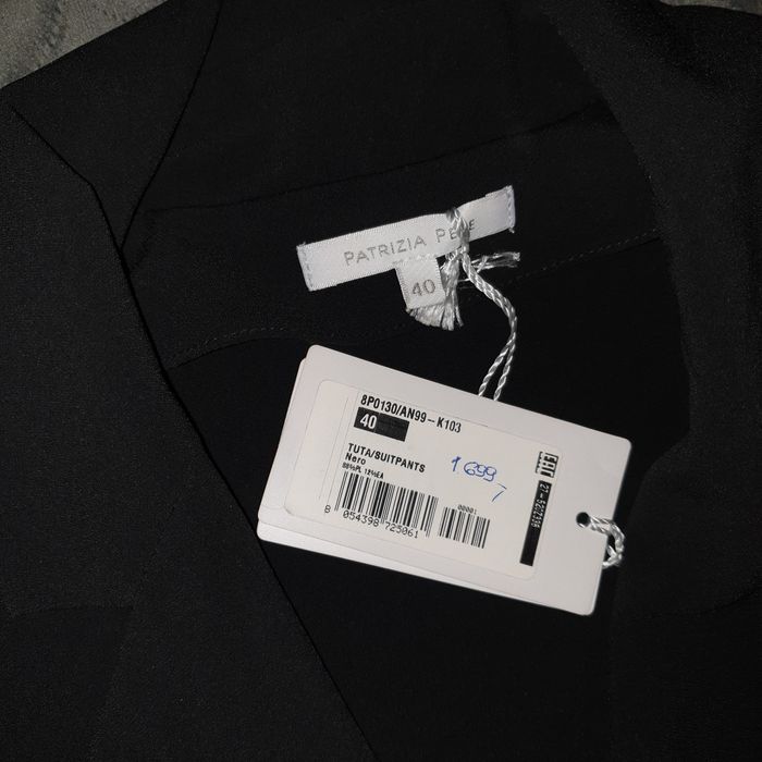 Czarny elegancki kombinezon PATRIZIA PEPE Nowy z metkami sylwester