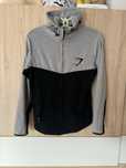 Bluza Gymshark M szaro-czarna logowana zip hoodie