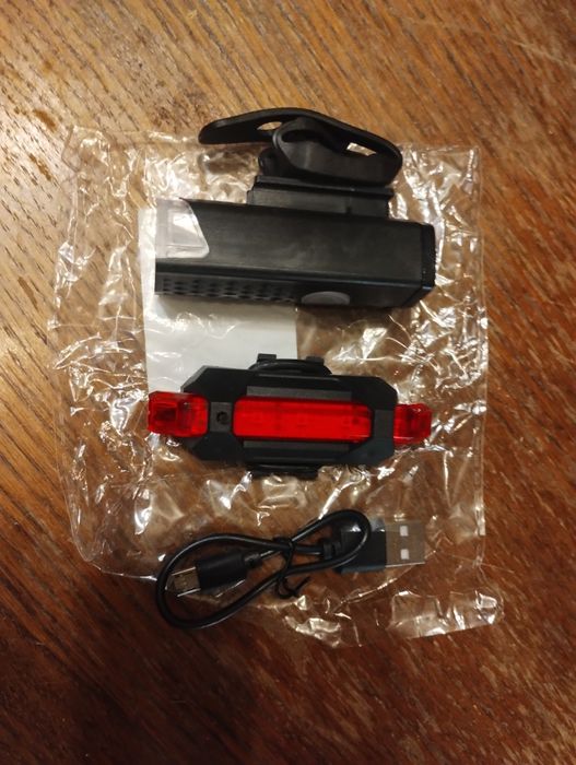 Lampki rowerowe komplet przód tył