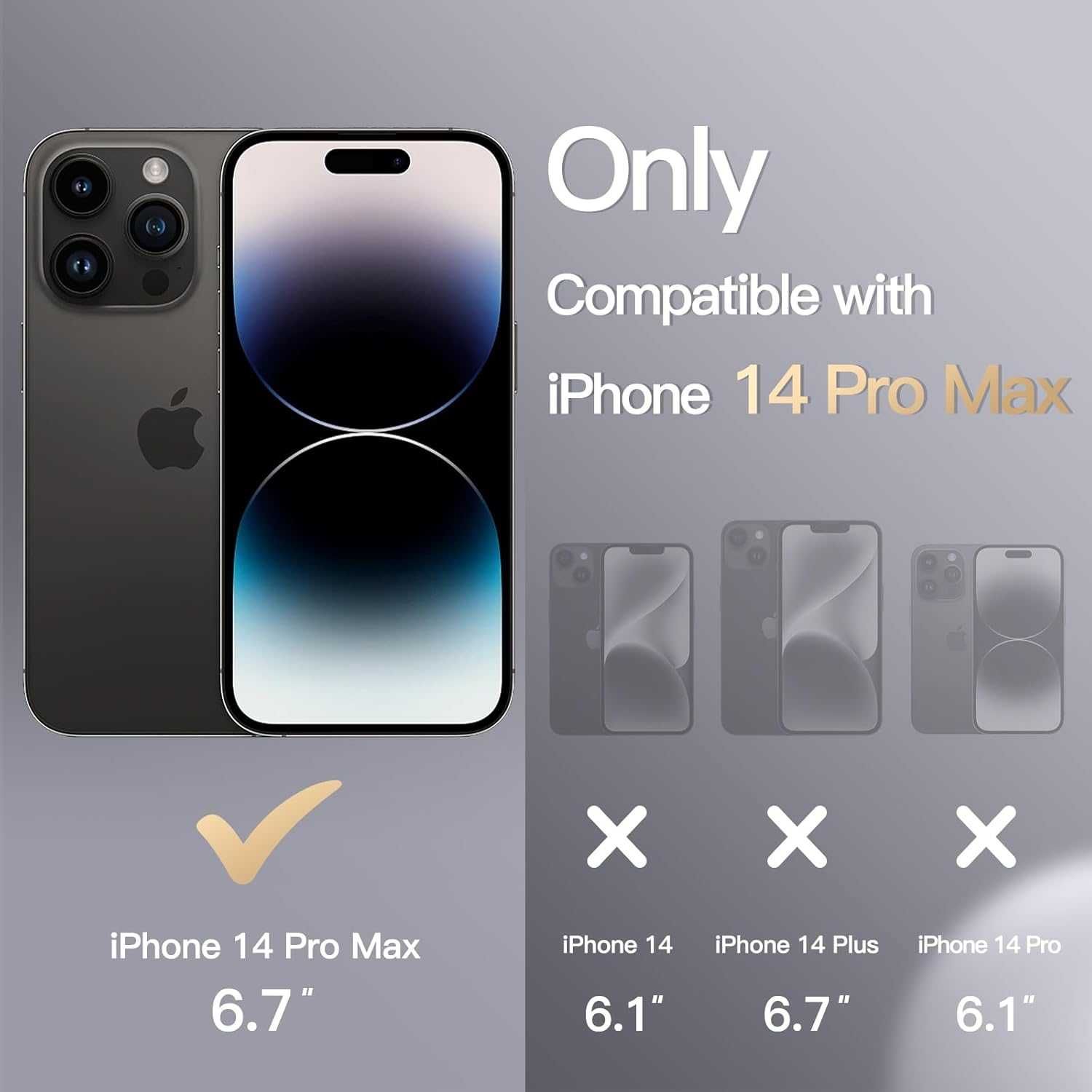 JETech etui iPhone 14 Pro Max 2x szkło LCD 2x szkło aparat 5w1 czarne