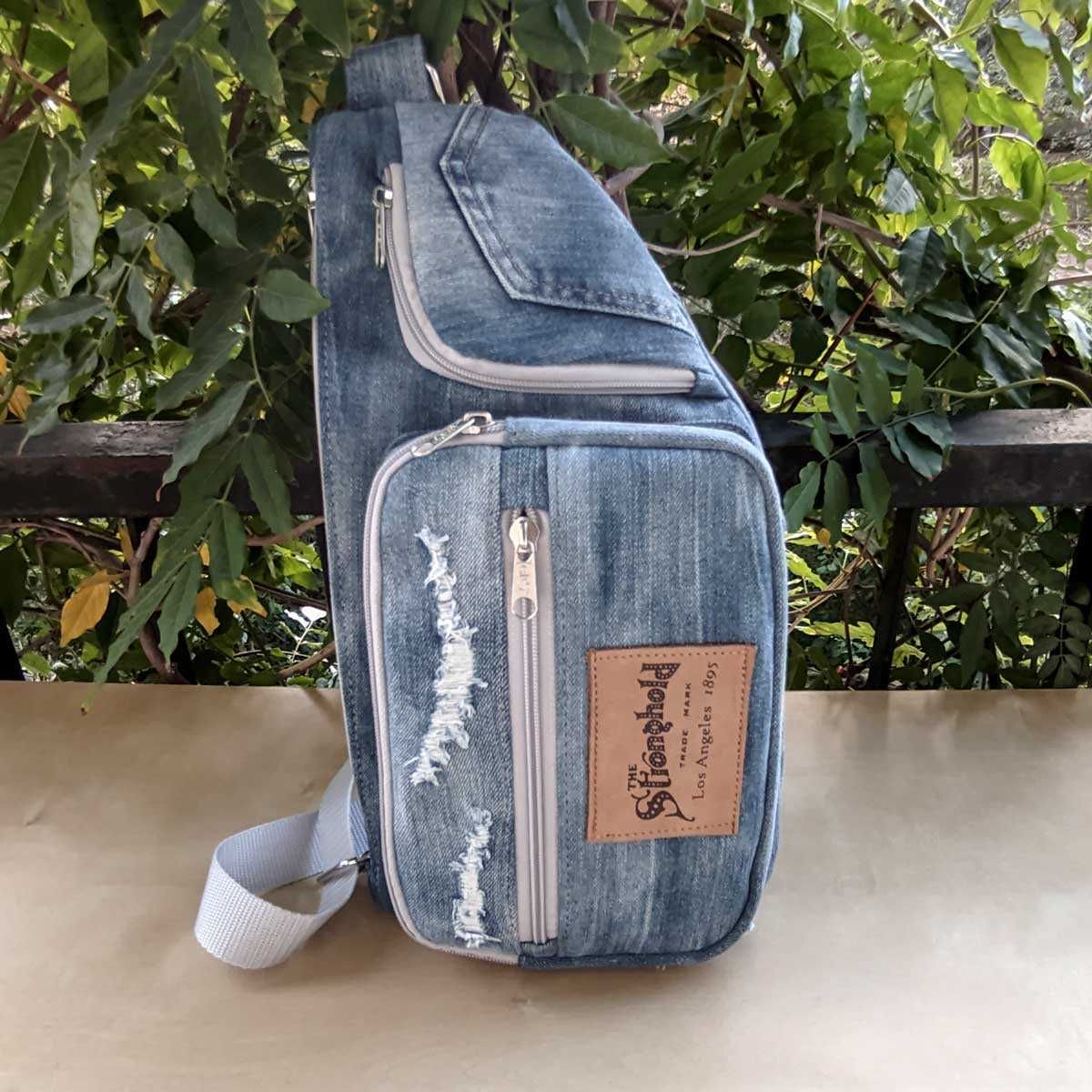 Torebka crossbag "Sprint 2" dżinsowa hand made