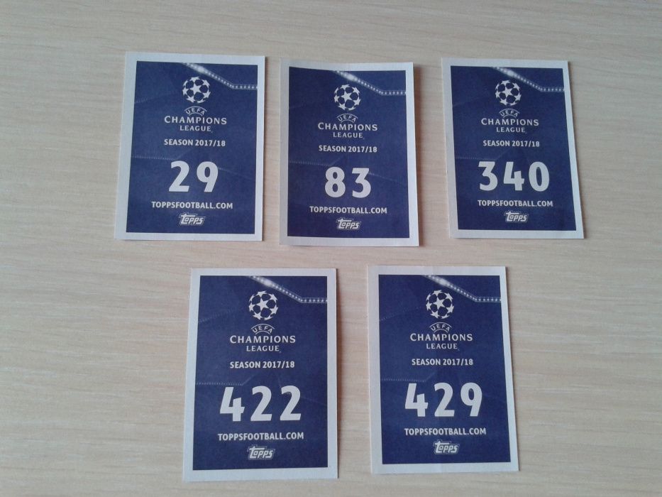 Naklejki UEFA CHAMPIONS League season 2017/18