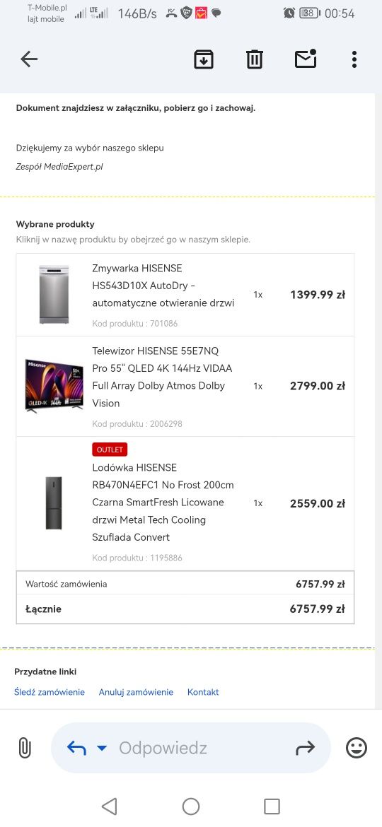 Zmywarka Hisense HS543D10X 45cm