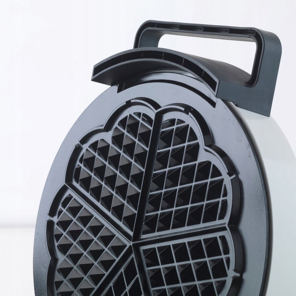 Gofrownica Waflownica Biała 1000W Serca Lampka 5 Poziomów Mocy