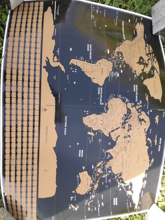 Mapa świata plakat do zdrapywania