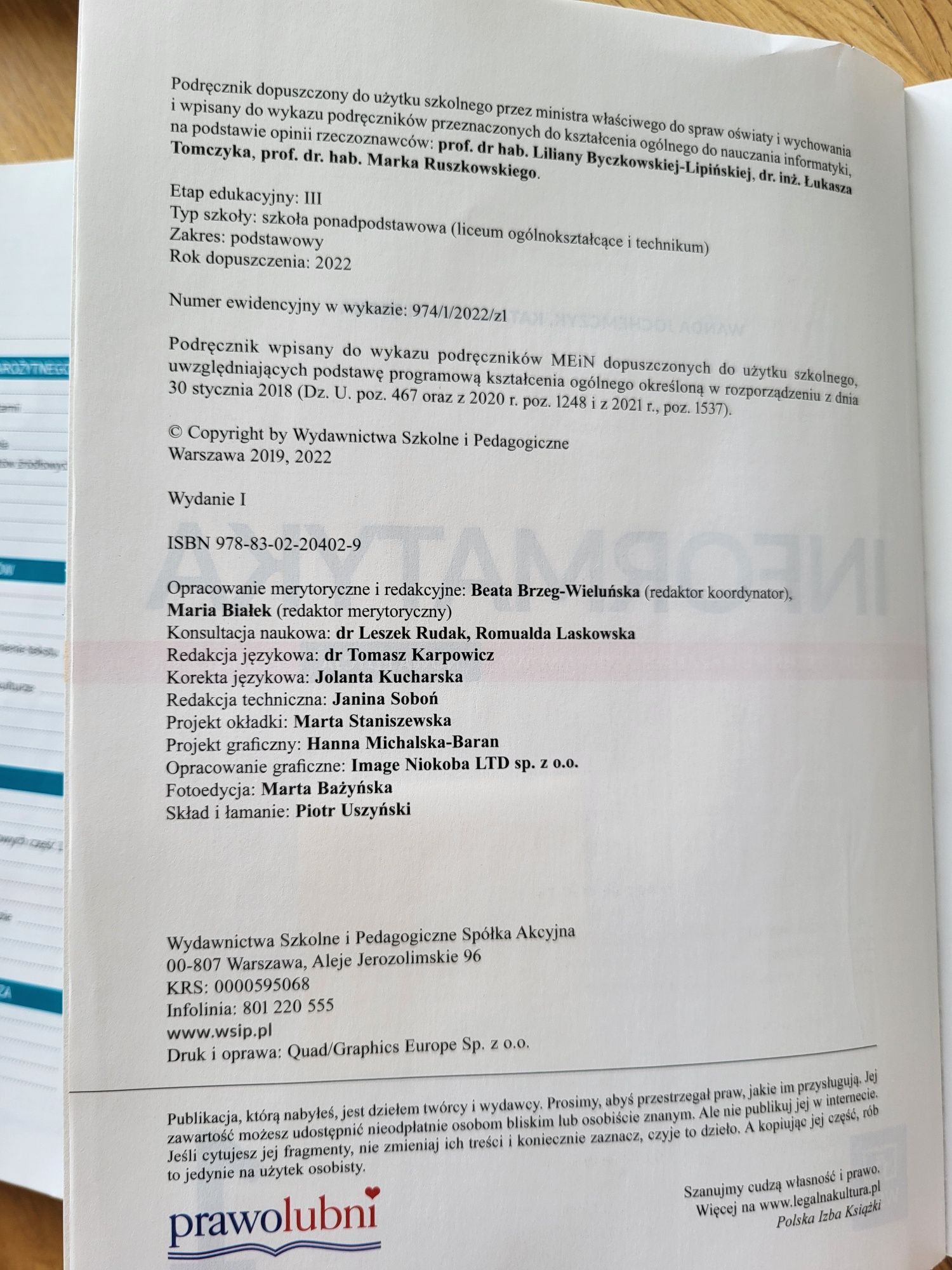 Informatyka podręcznik do klasy 1