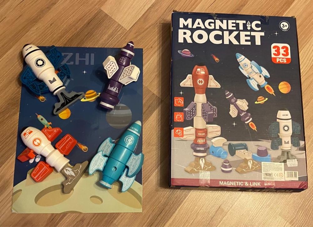 Конструктор магнитный Magnetic rocket, 4 ракеты